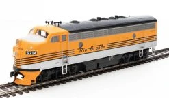 WalthersMainline EMD F7 A-B Set - Standard DC -- Denver & Rio Grande Western(TM) #5714, 5713 (Grande Gold, Silver, Black)