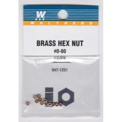 Walthers Tools And Screws Brass Hex Nuts