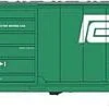 Rapido Trains Inc. Evans X72A Boxcar Ready To Run Penn Central (Jade Green, White, Large Logo) -Atlas Trains Store 139001