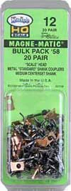 Kadee Quality Products Kadee #12 HO Bulk Pack #58 Scale Knuckle Couplers No Draft Gear Boxes 3 Kadee Quality Products Kadee #12 HO Bulk Pack #58 Scale Knuckle Couplers No Draft Gear Boxes