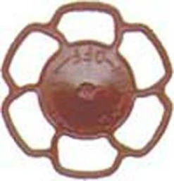 Kadee Quality Products Kadee #2034 Champion Peacock Type Brake Wheels Pkg(8) HO Scale -- Red Oxide