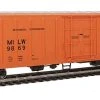WalthersMainline 57' Mechanical Reefer - Ready To Run -- Milwaukee Road #9869 (orange, Boxcar Red, Red)