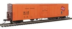 WalthersMainline 57' Mechanical Reefer - Ready To Run -- Milwaukee Road #9869 (orange, Boxcar Red, Red)