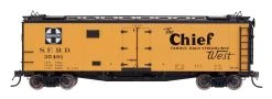Intermountain Railway Santa Fe Refrigerator Car - The Chief West - RR28 - Straight Line Map