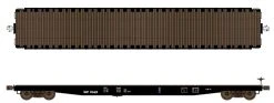 Wheels Of Time Western Pacific (WP) Gunderson 62' Plain-Deck Flatcar