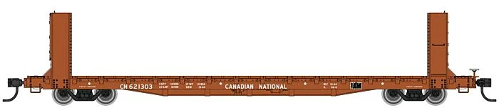 WalthersMainline 60' Pullman-Standard Bulkhead Flatcar (48' IL) - Ready To Run -- Canadian National #621303 - Image 3