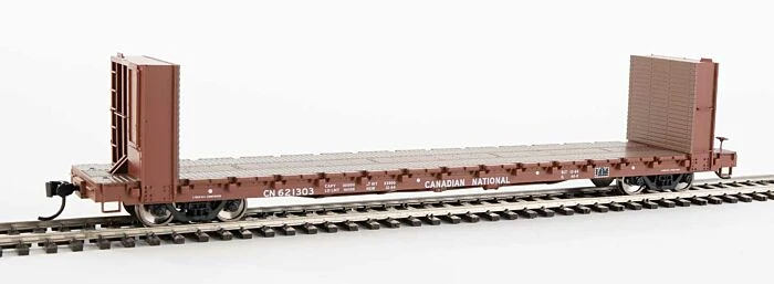 WalthersMainline 60' Pullman-Standard Bulkhead Flatcar (48' IL) - Ready To Run -- Canadian National #621303