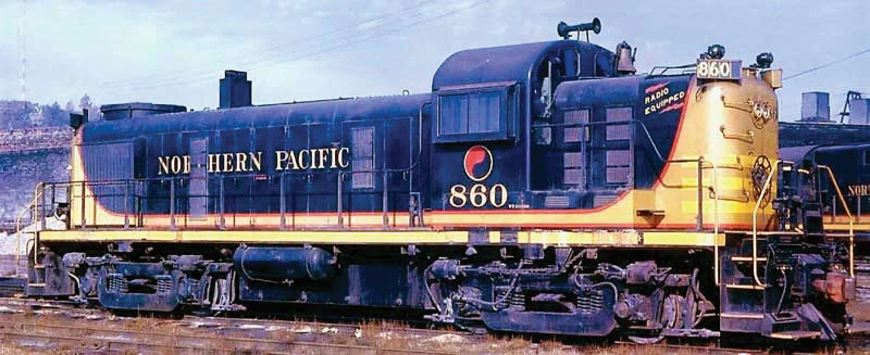 Bowser Manufacturing Alco RS3 - Standard DC -- Northern Pacific #855 (Canoe Scheme, Black, Yellow) 3 Bowser Manufacturing Alco RS3 - Standard DC -- Northern Pacific #855 (Canoe Scheme, Black, Yellow)