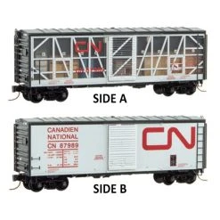 Bachmann Track Cleaning 40' Boxcar, Removable Dry Pad - Ready To Run - Silver Series -- Canadian National 87989 (Impact Car, Printed Interior, Red Noodle Logo)