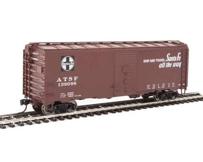 WalthersMainline HO Scale - 40' AAR 1944 Boxcar - Sante Fe #139056 - Super Chief - 3 WalthersMainline HO Scale - 40' AAR 1944 Boxcar - Sante Fe #139056 - Super Chief -
