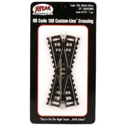 Atlas Trains Crossing 25-Degree NS Code 100 HO Scale