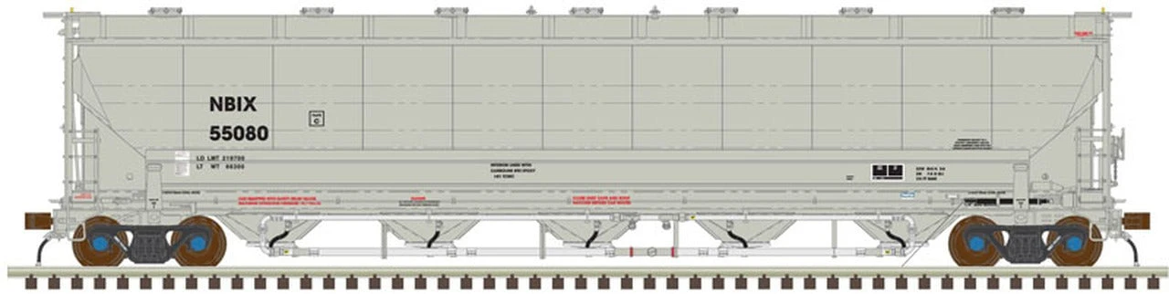 Atlas Trains Trinity 5660 PD Covered Hopper #55098 NBIX (HO Scale) 3 Atlas Trains Trinity 5660 PD Covered Hopper #55098 NBIX (HO Scale)