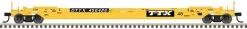 Atlas Trains Gunderson 48' All-Purpose Well Car - Ready To Run -- TTX 456405 (yellow, Black, White)