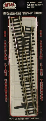 Atlas Trains #4 Right Hand Turnout Mark 4 NS Code 100 HO Scale