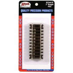 Atlas Trains 3" Straight SnapTrack (4) Code 83 HO Scale