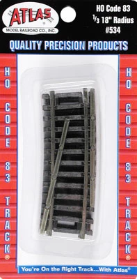 Atlas Trains 1/3 18" Radius SnapTrack (4) Code 83 HO Scale