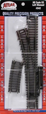 Atlas Trains Man Left Hand Snap Switch Code 83 HO Scale