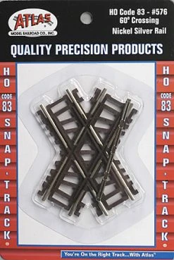 Atlas Trains 60-Degree Crossing Code 83 HO Scale