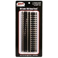 Atlas Trains SnapTrack 6" Strght NS (4) Code 100 HO Scale