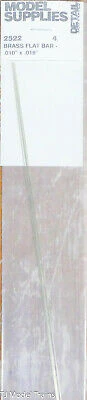 Detail Associates Flat Brass Wire Pkg(4) -- .015 X .018" .04 X .05cm
