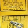 Details West MU Hoses 3-Cluster 36" -- Pre-1980 Locomotives Pkg(4) 2 Details West MU Hoses 3-Cluster 36" -- Pre-1980 Locomotives Pkg(4) -Atlas Trains Store DTW294
