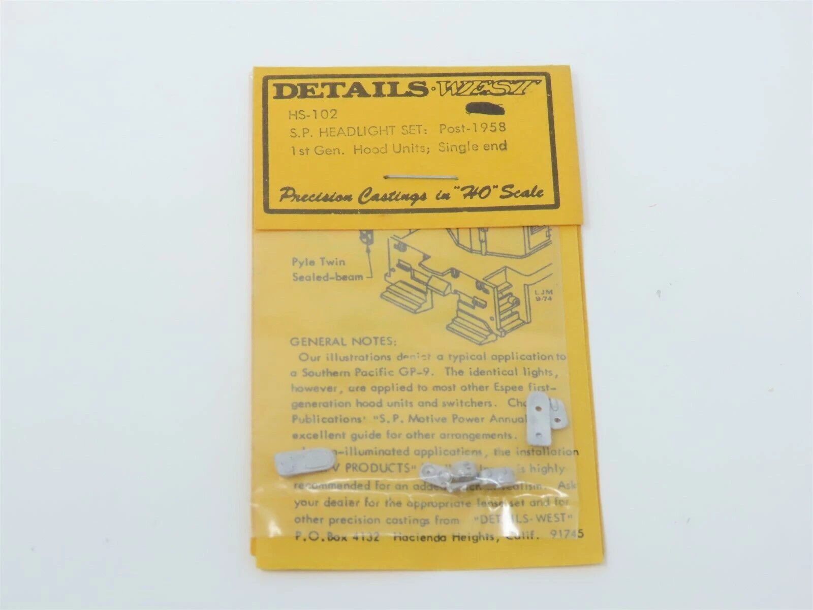 Details West SP Pyle Single End Post-1958 Headlight Set 3 Details West SP Pyle Single End Post-1958 Headlight Set