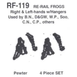 Details West Re-Rail Frogs With Hangers Set