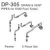 Details West Drain & Vent Pipes For Hood Unit Fuel Tanks -Atlas Trains Store EugeneToyAndHobbyDTW305 1