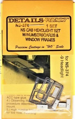 Details West Cab Headlight Set With Numberboard & Window Frames For NS