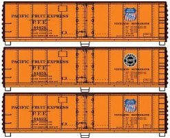 Accurail 40' Steel Reefer Kit Pacific Fruit Express 3 Car Pack