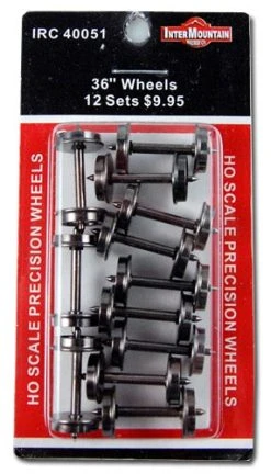 Intermountain Railway 36" All Brass Insulated Wheel Sets (12 Pack) HO Scale