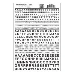 Woodland Scenics Gothic Letter Black Decals