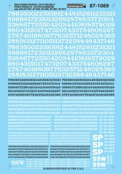 Microscale Industries Southern Pacific Number Jungle For Diesel Locos HO Decal Set