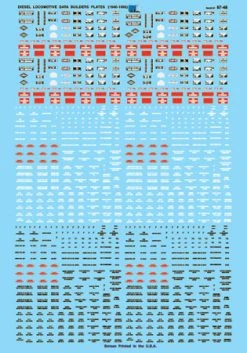 Microscale Industries Diesel Loco Data Sheets Builders Plates HO Decal Set