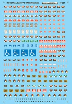 Microscale Industries Industrial Signs Safety & Warning Signs For Industy 1985+ HO Decal Set