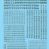 Microscale Industries Roman (Condensed) Gold HO Decal Set Alphabets & Numbers