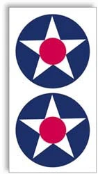 SIG Manufacturing U.S. Army Air Corps Stars Decals (2-1/4" & 6-1/2")