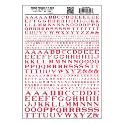 Woodland Scenics Roman Letter Red Decals