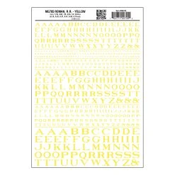 Woodland Scenics Roman Letter Yellow Decals