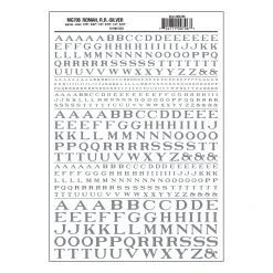 Woodland Scenics Roman Letter Silver Decals