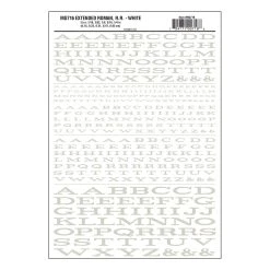 Woodland Scenics Roman Letter Extended White Extended Decals