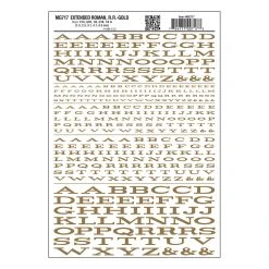 Woodland Scenics Roman Letter Extended Gold Decals