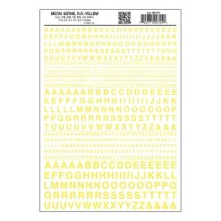 Woodland Scenics Gothic Letter Yellow Decals