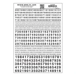 Woodland Scenics Gothic Number Black Decals