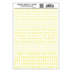 Woodland Scenics Gothic Number Yellow Decals