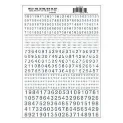Woodland Scenics Gothic Number Silver Decals