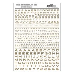 Woodland Scenics Gothic Letter Extended Gold Decals