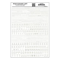 Woodland Scenics Gothic Letter 45-Degree USA White Decals