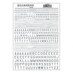 Woodland Scenics Gothic Letter 45-Degree USA Silver Decals