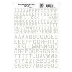 Woodland Scenics Gothic Letter 45-Degree USA White Large Decals MG745